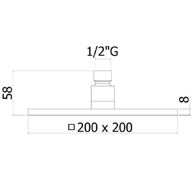 Верхний душ Paffoni Syncro ZSOF075BO/ZSOF063BO Белый матовый