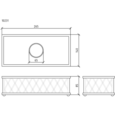 Салфетница Boheme Murano Cristal 10231 Хром
