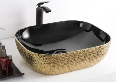 Раковина-чаша CeramaLux 50 D1302H02 Серебро Черная