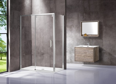 Душевой уголок Vincea Lugano 120х90 VSR-1L9012CL профиль Хром стекло прозрачное