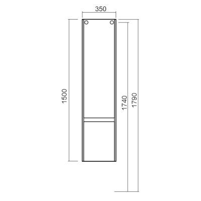 Шкаф пенал Diborg Hanna 35 77.8300 подвесной Белый матовый