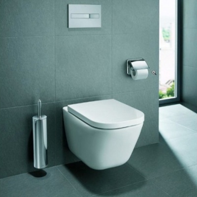 Комплект унитаза Roca The Gap 34647L000 с инсталляцией Viega Prevista Dry 792855 с сиденьем Микролифт и клавишей смыва Хром