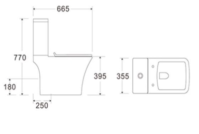 Унитаз компакт Cerutti SPA 1215A 7192 с бачком и сиденьем Микролифт