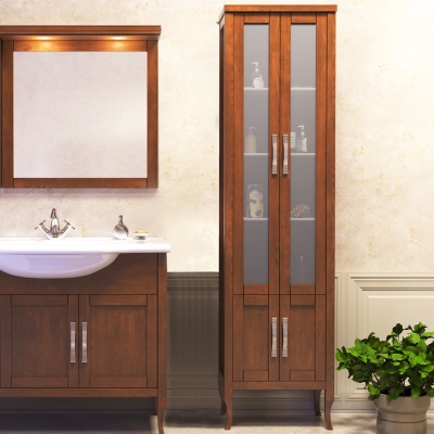 Шкаф пенал Opadiris Мираж 50 00-00000050 Светлый орех