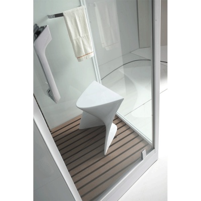 Душевая кабина Orans SR-89101S L white 100x100 с баней профиль Белый задние стенки Белые