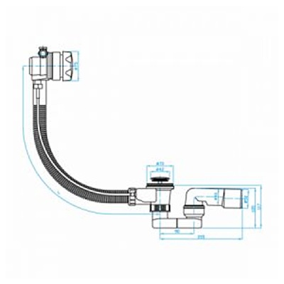 Слив-перелив PlastBrno EVNE057 Хром Белый