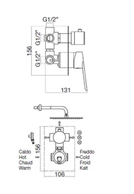 Смеситель для душа Webert Sax Evolution SE880601560 Черный матовый