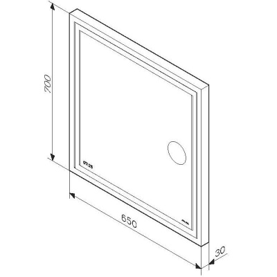 Зеркало AM.PM Gem 65 M91AMOX0653WG с подсветкой с механическим выключателем Зеркало AM.PM Gem 65 M91AMOX0653WG с подсветкой с механическим выключателем