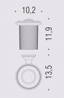 Стакан для зубных щеток Colombo Design Hermitage B3302.HPS Золото