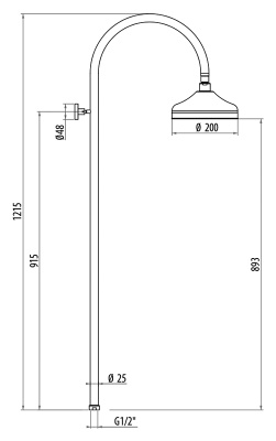 Душевая система Gattoni Programma Docce 4292/PD состаренная латунь