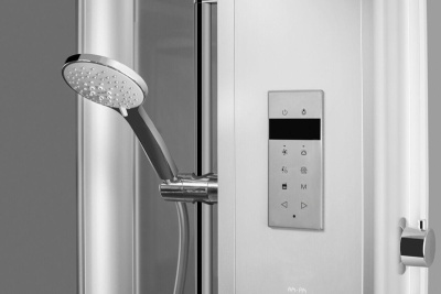 Душевая кабина AM.PM Awe W15C-804-090MTE 90x90 с гидромассажем профиль Хром стекло прозрачное