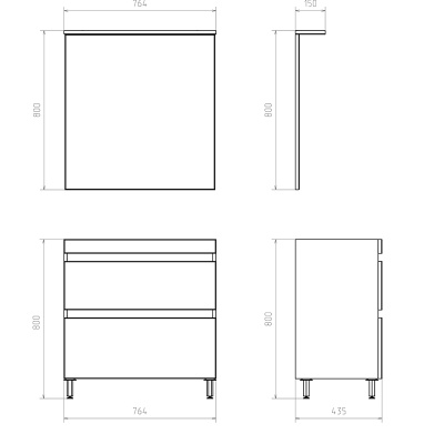 Зеркало АСБ-мебель Коста 80 11490 с подсветкой Белый ясень