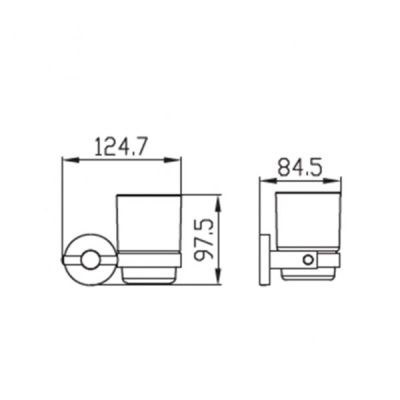 Стакан для зубных щеток Kaiser KH-2005 Хром