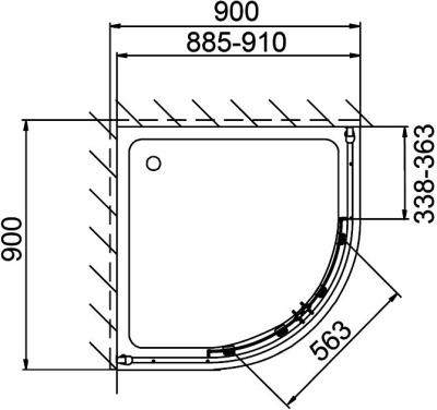 Душевой уголок Kermi Atea AT Q20 09018VAK Q20