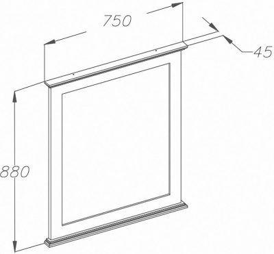 Зеркало Opadiris Палермо 75 Z0000008553 Белое матовое