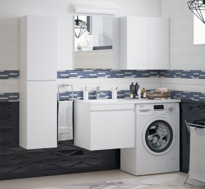 Шкаф пенал Corozo Альтаир 35 SD-00000504 подвесной Белый