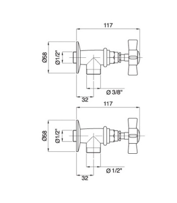 Кран Bugnatese Princeton plus 8057 CR (Хром)