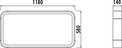 Зеркало Creavit Pion 118 PN1120.01.BB с подсветкой Белое