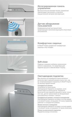 Унитаз биде Roca Inspira 803060001 подвесной с сиденьем Микролифт