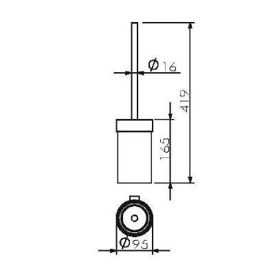 Ершик для унитаза Langberger 28025D Хром