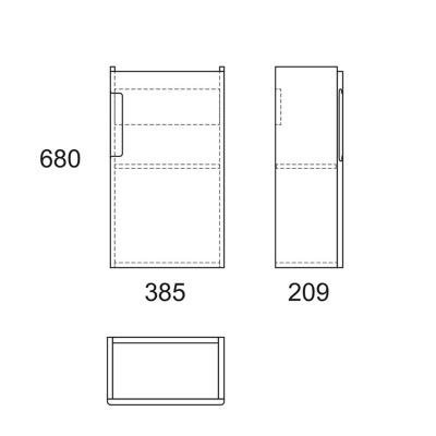 Тумба под раковину Owl 1975 Runn 40 OW07.01.00 подвесная Белая