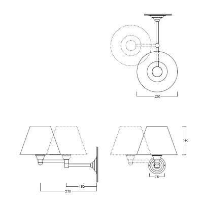 Бра Simas Accessorie Victoria 45 MOB19 Хром