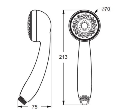 Ручной душ Vidima Seva Jet BA182AA Хром