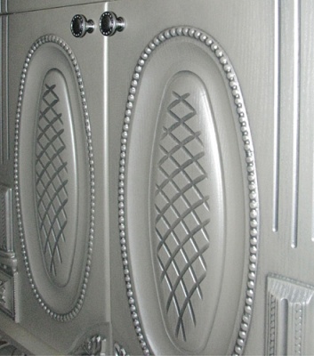 Тумба с раковиной Атолл Наполеон 265 белый жемчуг с патиной золото