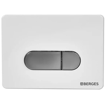 Инсталляция Berges Wasserhaus Novum D7 040237 для унитаза с Хром Белой клавишей смыва