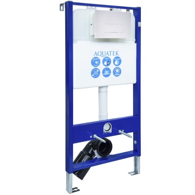 Инсталляция Aquatek Slim INS-0000003 для унитаза с Белой клавишей смыва