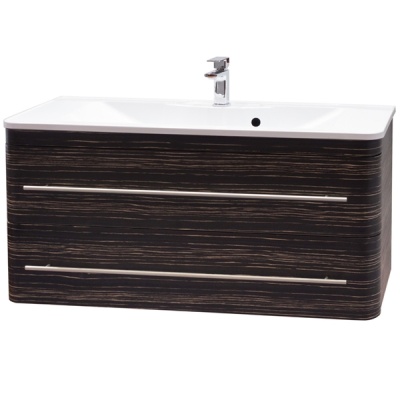 Тумба с раковиной Orange Ольга 110 подвесная Черная