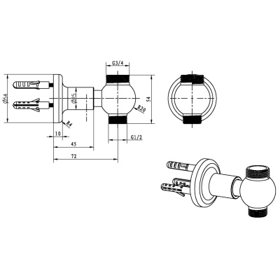 Шланговое подключение Boheme Imperiale 605 Золото