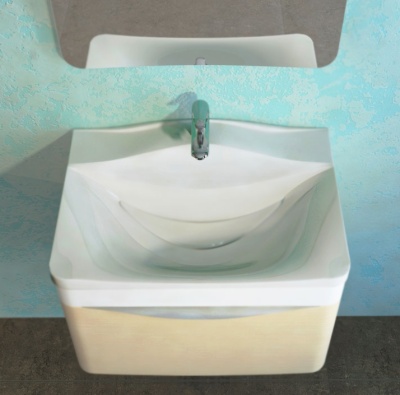 Тумба под раковину Raval Loza 60 подвесная Светлый лен