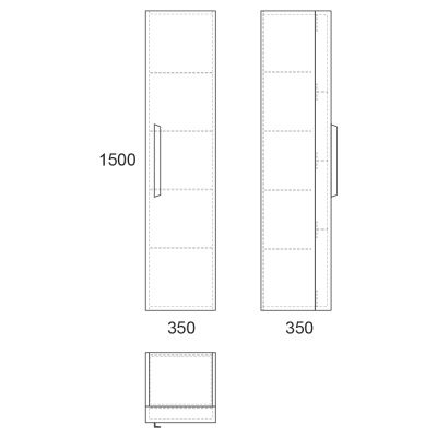Шкаф пенал Owl 1975 Ragnar 35 OW020300 подвесной Белый