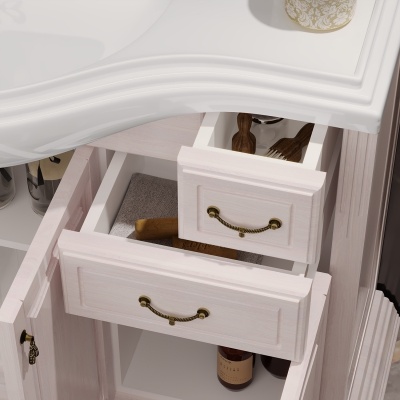 Тумба под раковину Opadiris Риспекто 105 00000001047 Беленый бук ручки Бронза