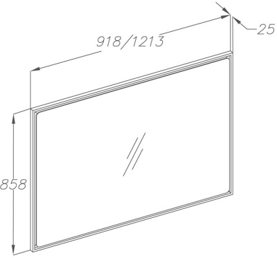Зеркало Opadiris Монтэ 90 Z0000012243 Светло-серое матовое