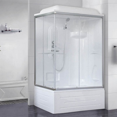 Душевая кабина Royal Bath BP 100х80 RB8100BP1-T-R стекло прозрачное задняя стенка Белая
