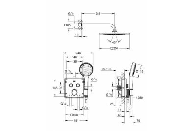 Душевая система Grohe SmartControl 34742000 с термостатом Хром