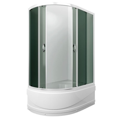 Душевой уголок Erlit Comfort ER0512TR 120x80 профиль Матовый хром стекло тонированное