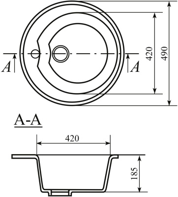 Кухонная мойка Mixline ML-GM09-307 533502 Терракот