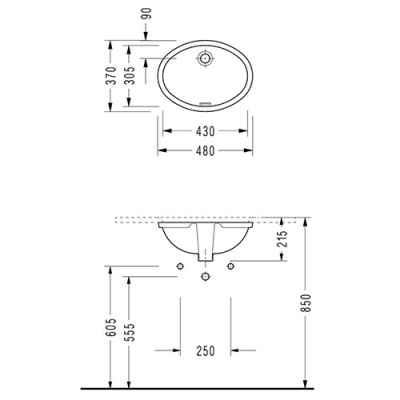 Раковина Serel 43 0551 Белая