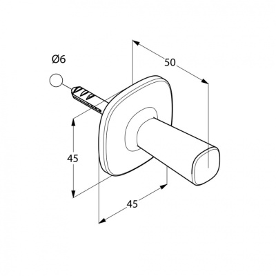 Крючок Kludi Ambienta 5398405 Хром