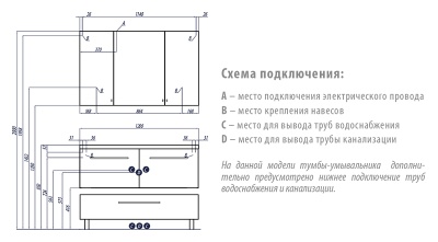 Тумба под раковину Акватон Мадрид 100 М 2 ящика 1A128001MA010 белая глянцевая