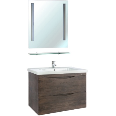 Тумба c раковиной Bellezza Санриса 65 подвесная Орех