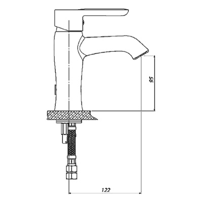 Смеситель для раковины GPD Felis MLB75 Хром