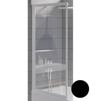Шторка на ванну Riho Lucid GD501 80 GDB508B000 профиль Черный стекло прозрачное