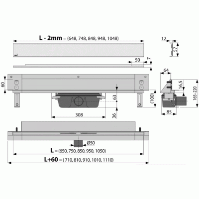 Душевой лоток Alcaplast Spa APZ5-EDEN-850 с решеткой Хром Душевой лоток Alcaplast Spa APZ5-EDEN-850 с решеткой Хром