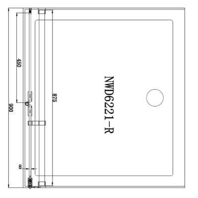 Душевая дверь Aquanet Beta NWD6221 90 R 185946 профиль Хром стекло прозрачное