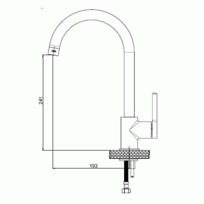 Смеситель для кухни GPD Gildo MTE165-K-S Хром Черный