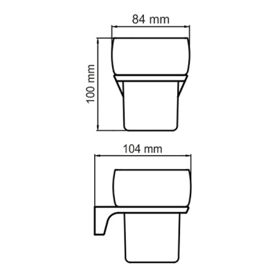 Стакан для зубных щеток WasserKRAFT Elbe К-7228 Черный